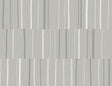Block Lines wallpaper in metallic silver and cove gray geometric line pattern