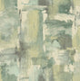 Dry Brush Faux abstract wallpaper in Everglades and moss green tones