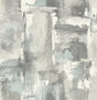 Dry Brush Faux wallpaper in Snowy Mountain colorway with a grey abstract dry-brush block pattern
