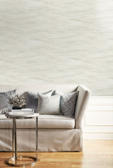 Stria Wash Ivory by Living with Art Abstract Textured Wallpaper – Seabrook Designs LW51400
