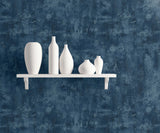Rustic Stucco Faux Denim Blue by Living with Art Textured Faux Stucco Wallpaper – Seabrook Designs LW51702