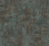 Rustic Stucco Faux wallpaper in rust and forest green with a matte textured stucco look