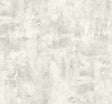 Rustic Stucco Faux wallpaper in metallic silver and soft white with a distressed plaster texture