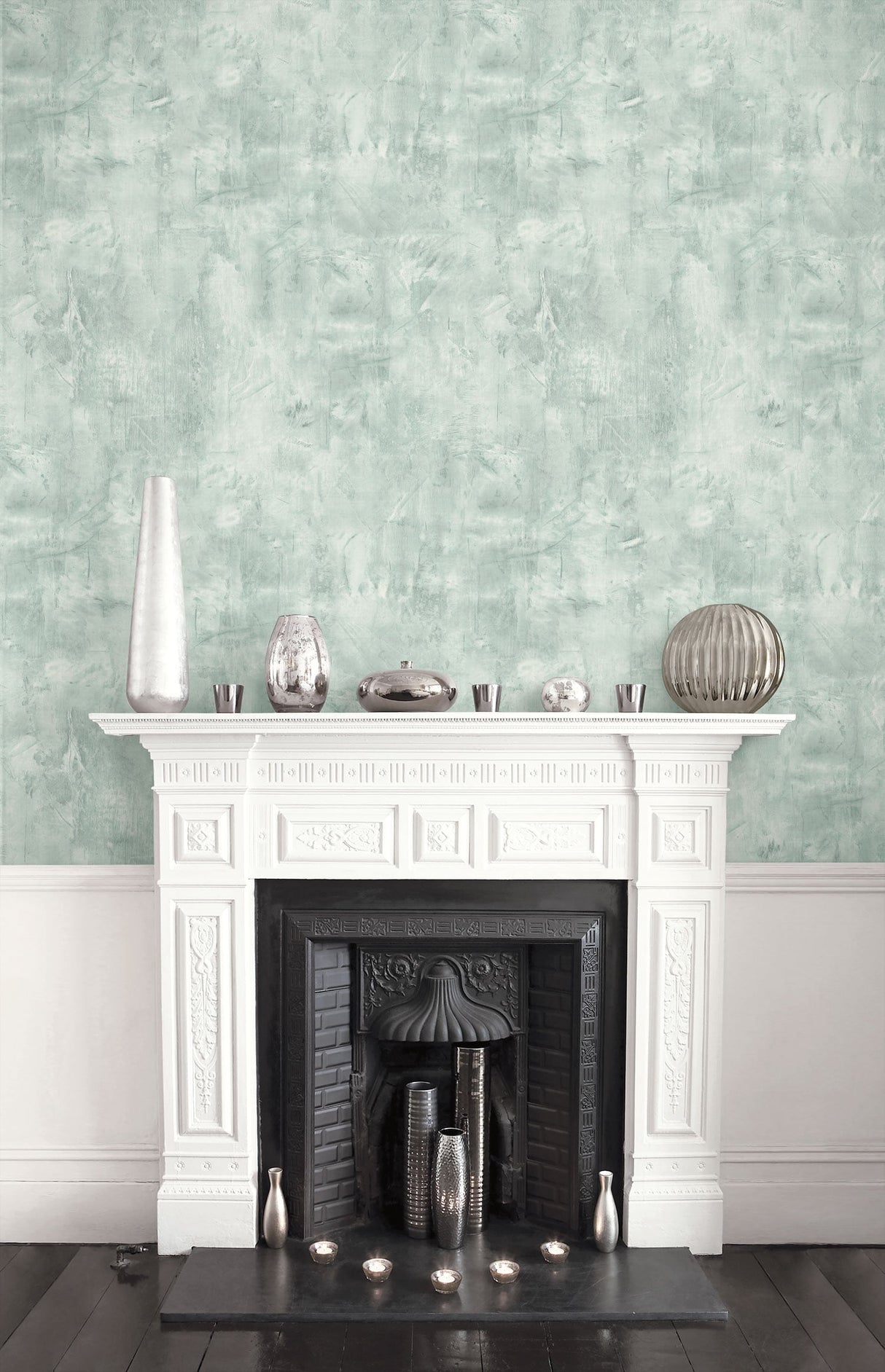 Rustic Stucco Faux Green Mist by Living with Art Faux Stucco Wallpaper – Seabrook Designs LW51714