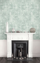 Rustic Stucco Faux Green Mist by Living with Art Faux Stucco Wallpaper – Seabrook Designs LW51714