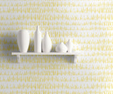 Brush Marks Buttercup and White by Living with Art Abstract Wallpaper – Seabrook Designs LW51803