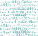 Teal and white abstract brush mark wallpaper pattern