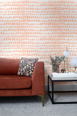 Brush Marks Orangesicle by Living with Art Abstract Brushstroke Wallpaper – Seabrook Designs LW51806