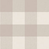 Ernie Neutral Plaid Wallpaper with Farmhouse Plaids Pattern - Fine Decor M1503