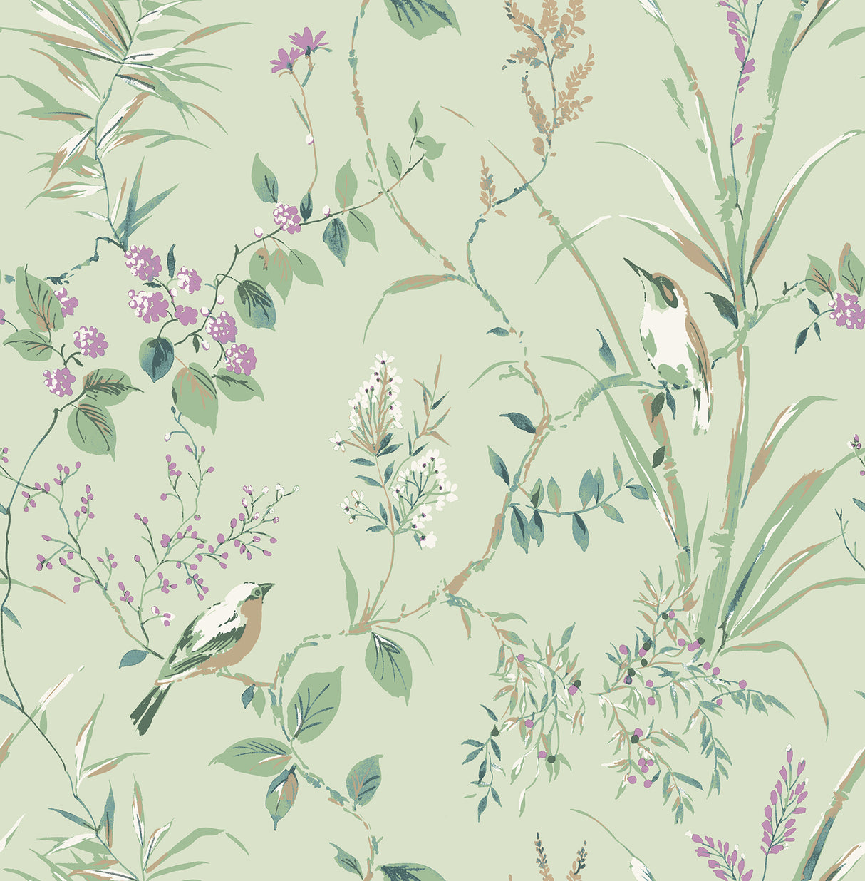 Fine Decor Mariko Sage Botanical Wallpaper roll