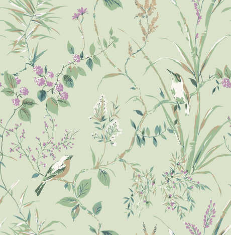 Fine Decor Mariko Sage Botanical Wallpaper roll