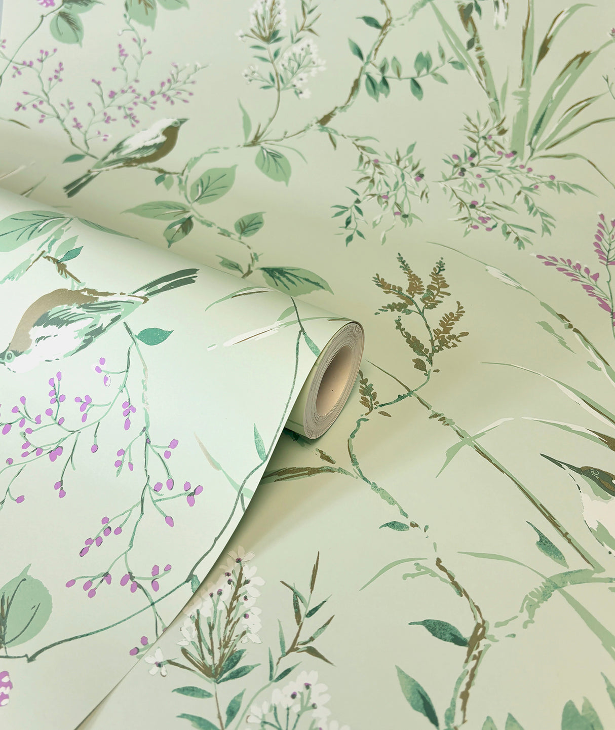 Mariko Sage by Fine Decor Botanical Wallpaper – Brewster Home Fashions M1552