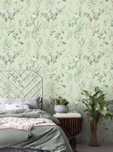 Mariko Sage by Fine Decor Botanical Wallpaper – Brewster Home Fashions M1552
