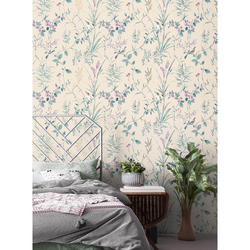 Mariko Teal by Fine Decor Botanical Wallpaper – Brewster Home Fashions M1554