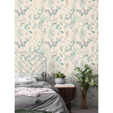 Mariko Teal by Fine Decor Botanical Wallpaper – Brewster Home Fashions M1554