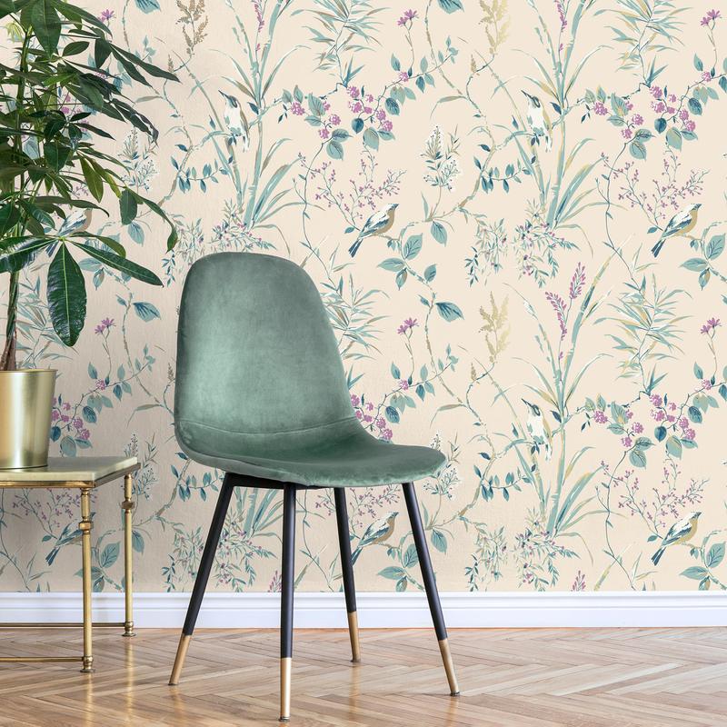 Mariko Teal by Fine Decor Botanical Wallpaper – Brewster Home Fashions M1554