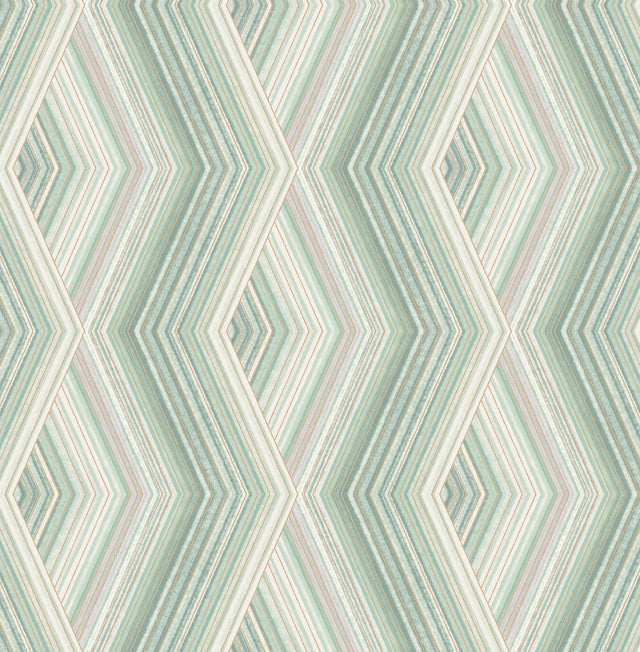 Aura Green Geometric Wallpaper