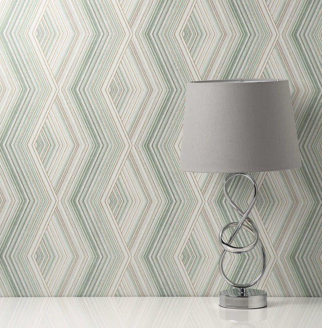 Aura Green Geometric Wallpaper