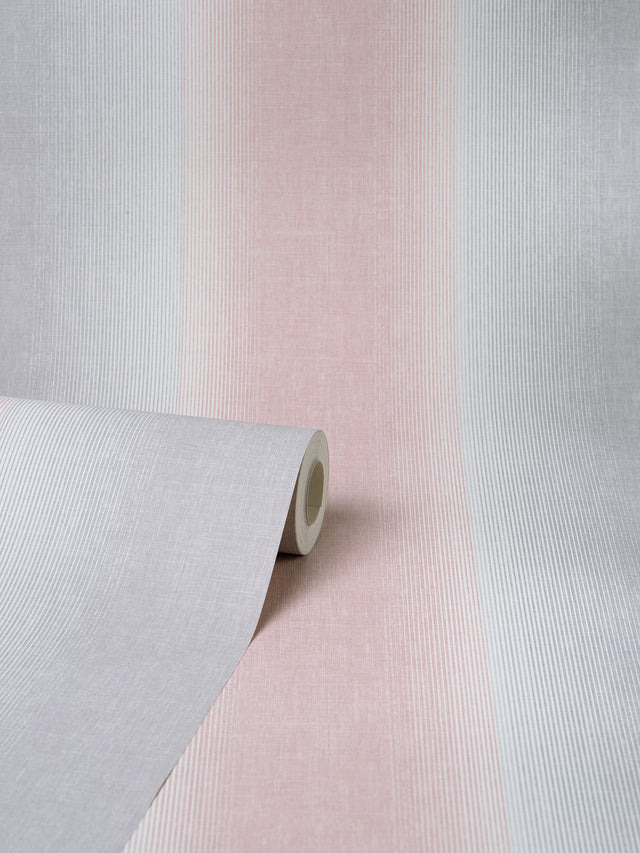 Kirby Pink Stripe Wallpaper with Ombre Stripes - Fine Decor M1642