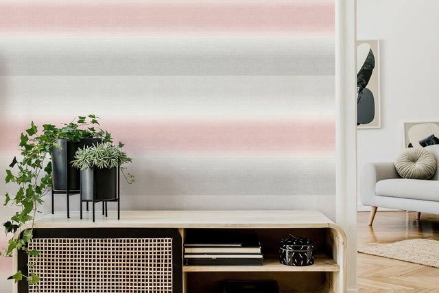 Kirby Pink Stripe Wallpaper with Ombre Stripes - Fine Decor M1642