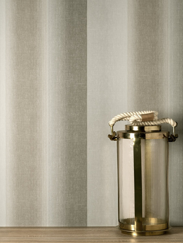 Kirby Taupe Stripe Wallpaper with Ombre Stripes - Fine Decor M1644