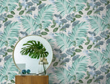 Eden Grey Tropical Wallpaper