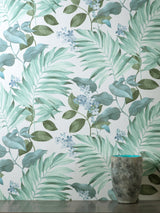 Eden Grey Tropical Wallpaper