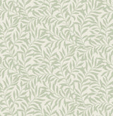 Salix Sage Leaf Wallpaper with Botanical Leaf Pattern - Brewster M1667