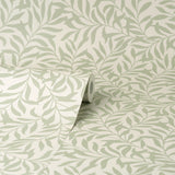 Salix Sage Leaf Wallpaper with Botanical Leaf Pattern - Brewster M1667