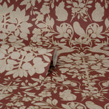 Richmond Maroon Floral Wallpaper with Whimsical Woodland Flowers Pattern - Brewster M1685