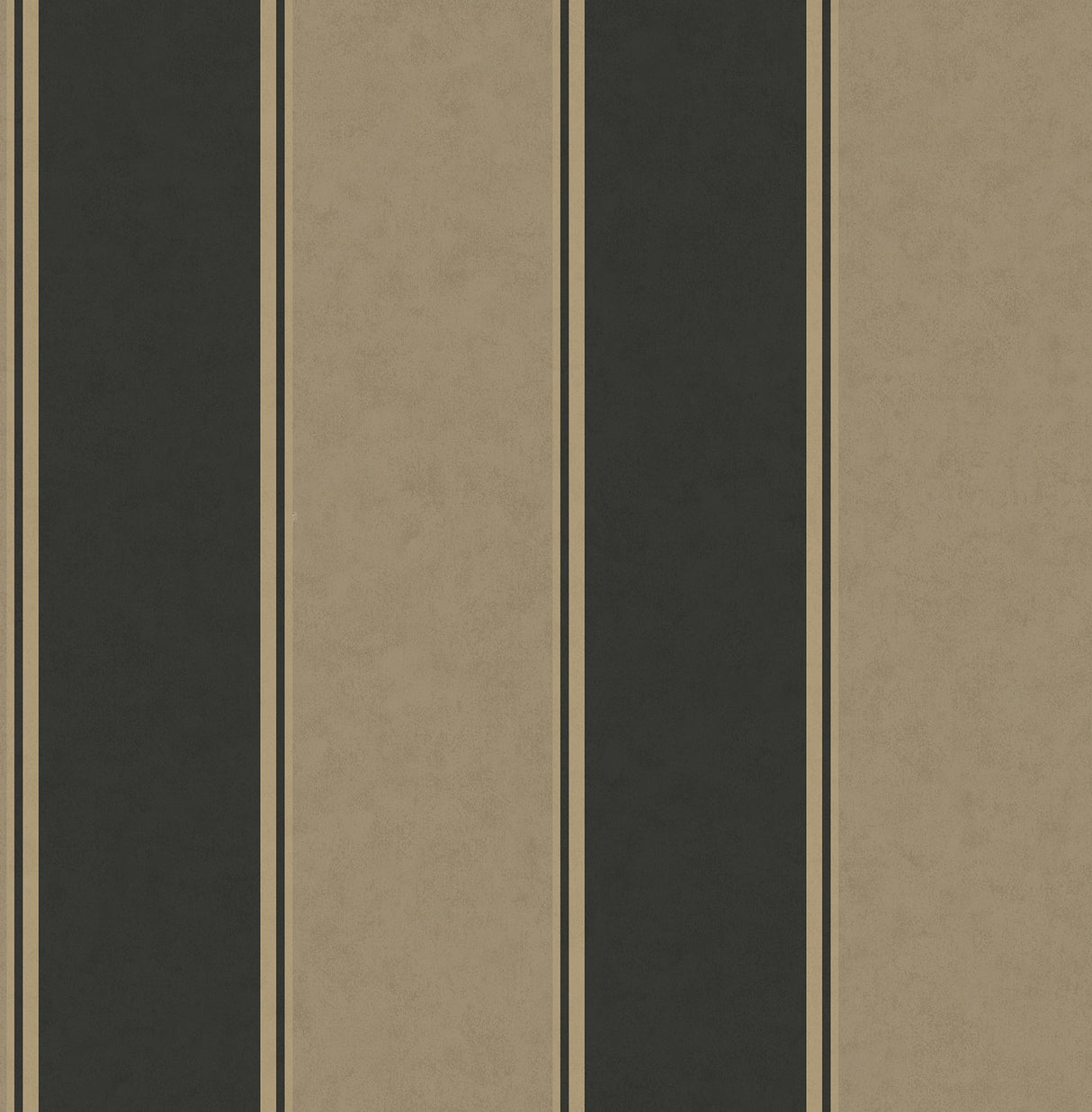 Rydia Black Stripe Wallpaper with Gold-Accented Vertical Stripes - Brewster M1707