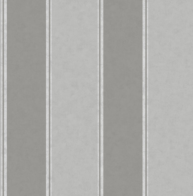 Rydia Grey Stripe Wallpaper with Modern Stripes Pattern - Brewster M1709