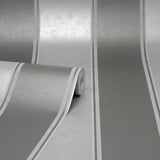 Rydia Grey Stripe Wallpaper with Modern Stripes Pattern - Brewster M1709