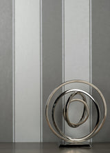 Rydia Grey Stripe Wallpaper with Modern Stripes Pattern - Brewster M1709