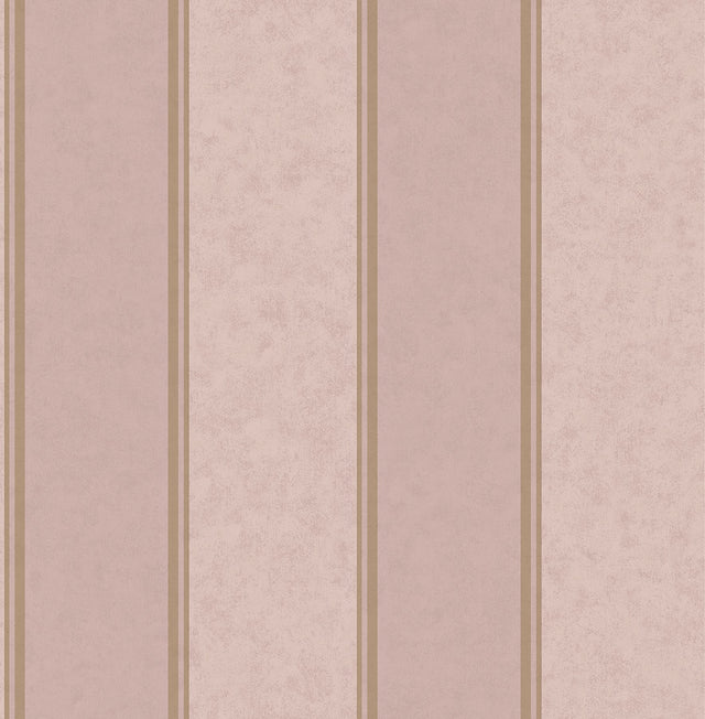 Rydia Pink Stripe Wallpaper with Modern Stripes Pattern - Brewster M1710