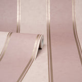 Rydia Pink Stripe Wallpaper with Modern Stripes Pattern - Brewster M1710
