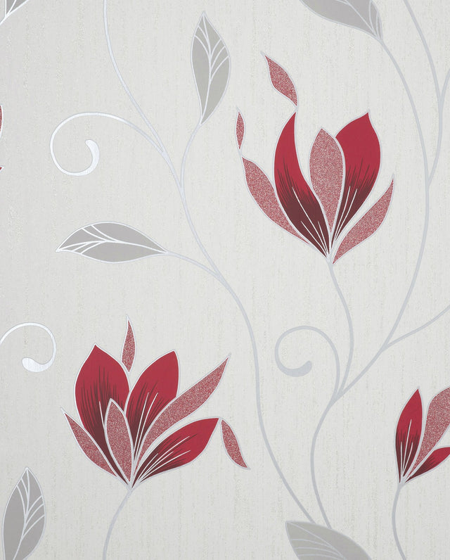 Synergy Ruby Floral Wallpaper
