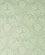 Camille Sage Damask Wallpaper with Botanical Traditional Motif - Fine Decor M1744