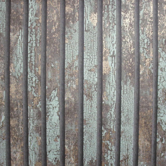 Oxidize Teal Vertical Slats Wallpaper