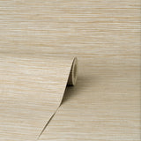 Fusion Neutral Faux Grasscloth Plain Wallpaper with Modern Graphics Pattern - Fine Decor M1766