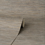 Fusion Stone Plain Faux Grasscloth Grey Wallpaper, Modern Graphics Style - Fine Decor M1767