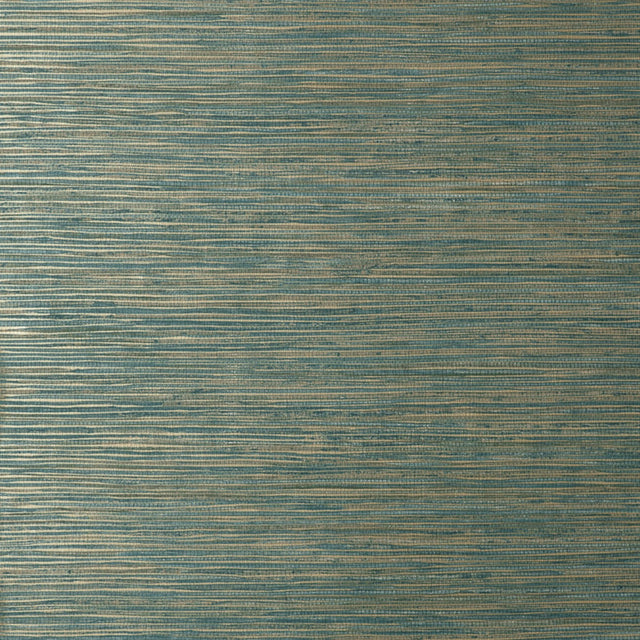 Fusion Teal Faux Grasscloth Modern Wallpaper - Fine Decor M1768