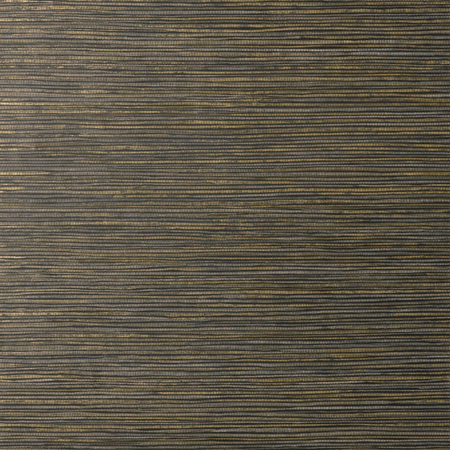 Fusion Charcoal Faux Grasscloth Modern Wallpaper - Fine Decor M1770