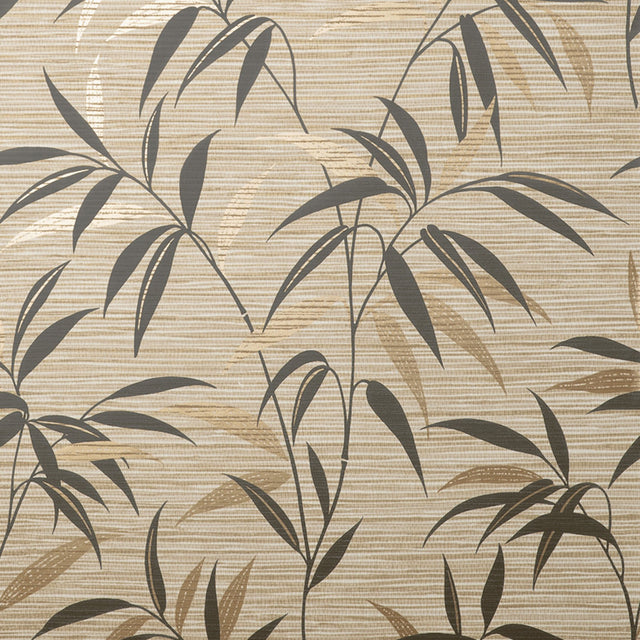 Fusion Neutral Leaf Wallpaper