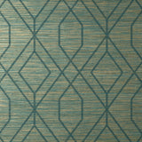 Fusion Teal Trellis Wallpaper with Modern Geometric Pattern - Fine Decor M1773