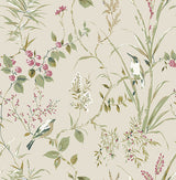 Fine Decor Mariko Neutral Botanical Wallpaper M1855 roll and room scenes