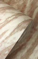 Arran Rose Gold by Fine Decor Swirling Stripe Wallpaper – Brewster Home Fashions M1862