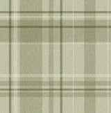 Harris Green Plaid Chevron Wallpaper by Fine Decor showing plaid with chevron weave