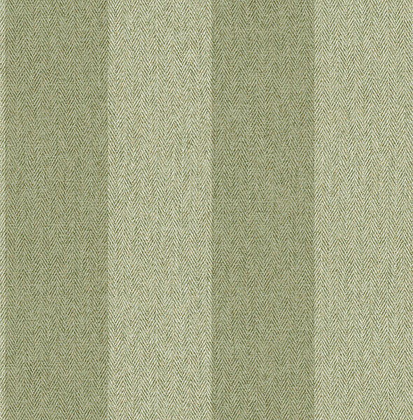 Finn Green Chevron Stripe Wallpaper by Fine Decor showing alternating green stripes with chevron weave texture