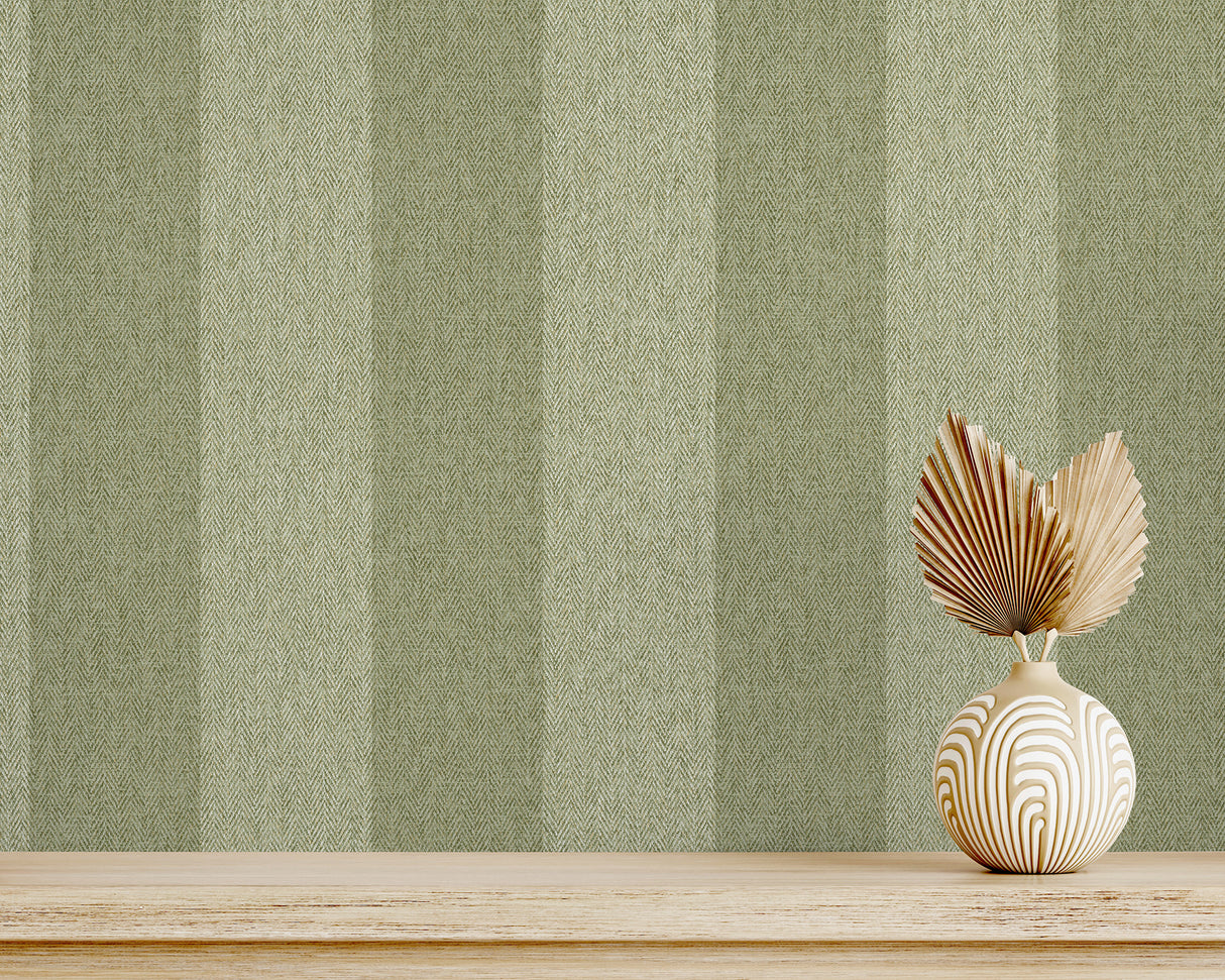 Finn Green by Fine Decor Chevron Stripe Wallpaper – Brewster Home Fashions M1866